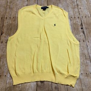 Polo Golf Yellow Vest Ralph Lauren XXL Breathable